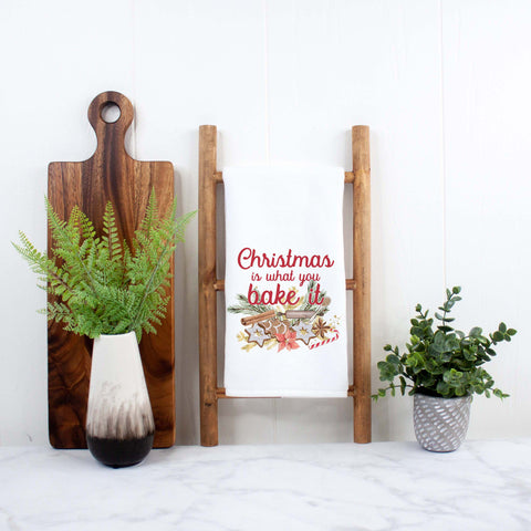 Christmas is what you bake it holiday kitchen hand towel