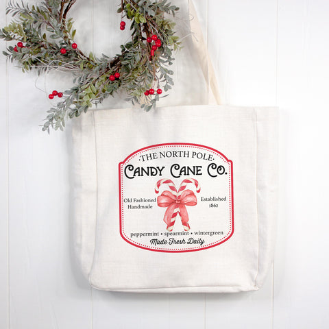 Candy Cane Co Christmas Tote Bag