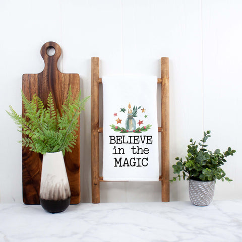 Believe In The Magic Decorative Christmas Kitchen Hand Towel