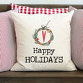 Happy Holidays Christmas Pillow Cover