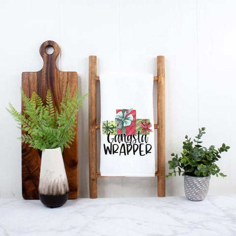 Gangsta Wrapper Christmas Kitchen Towel