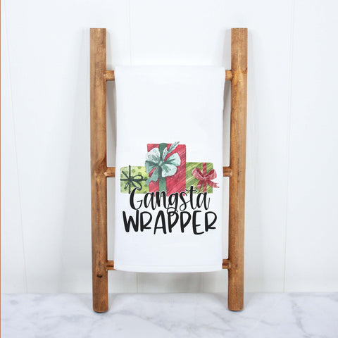 Gangsta Wrapper Christmas Kitchen Towel