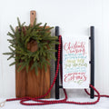 Chestnuts Roasting on an Open Fire Handlettered Decorative Christmas Holiday Kitchen Hand Towel