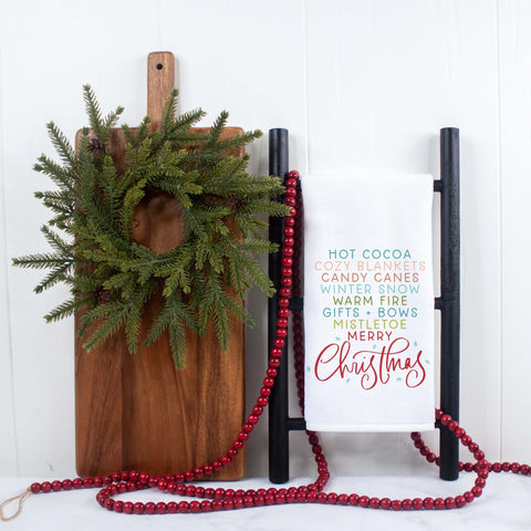 Cozy Christmas List Kitchen Towel