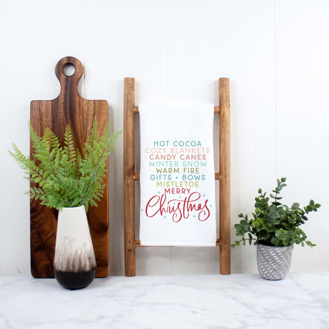 Cozy Christmas List Kitchen Towel
