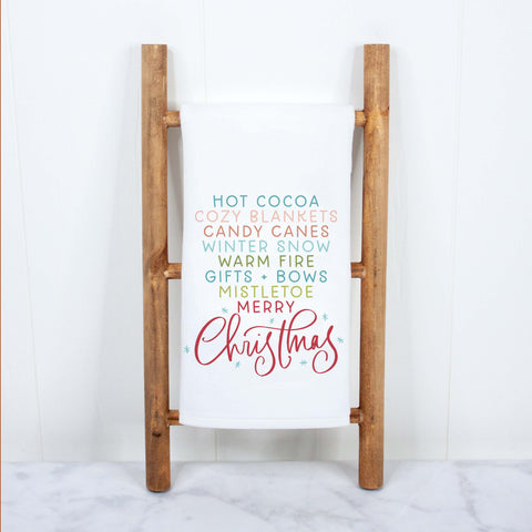 Cozy Christmas List Kitchen Towel