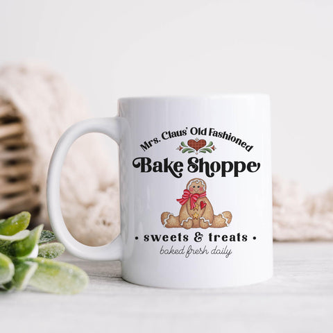 Mrs. Claus Old Fashioned Gingerbread Bake Shoppe Christmas Mug