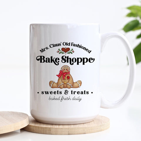 Mrs. Claus Old Fashioned Gingerbread Bake Shoppe Christmas Mug