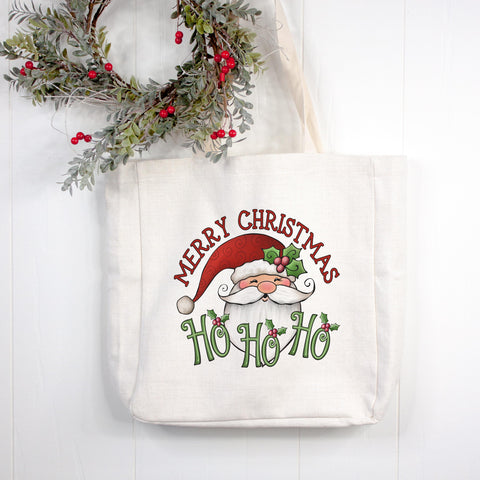 Merry Christmas Ho Ho Ho Santa Tote Bag