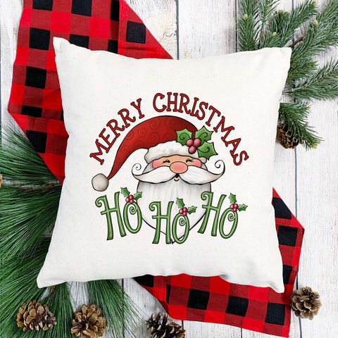 Merry Christmas Ho Ho Ho Santa Pillow Cover