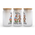Merry Gnome-mas Christmas Frosted Glass Can Tumbler