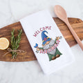 Welcome Spring Gnome Kitchen Towel