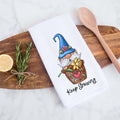 Keep Growing Spring Garden Gnome Kitchen Towel