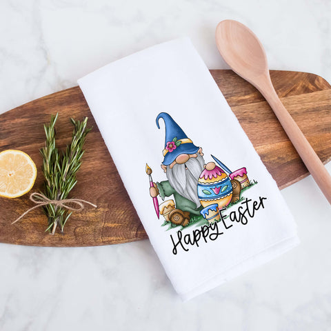 Happy Easter Gnome Kitchen Towel