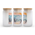 Saltwater and Sunshine Frosted Glass Can Tumbler