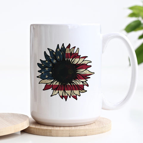 Sunflower Patriotic Mug