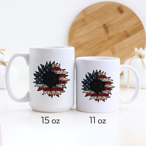 Sunflower Patriotic Mug