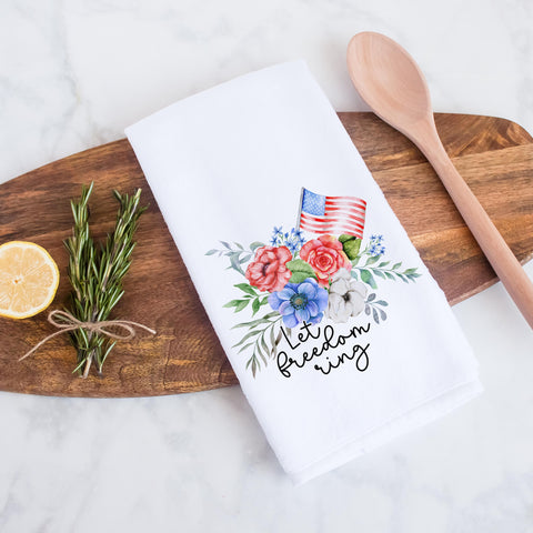 Let Freedom Ring Patriotic Tea Towel