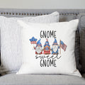 Gnome Sweet Gnome Patriotic Pillow Cover