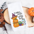 Pumpkins, Sweets and Spooky Treats Halloween Tea Towel
