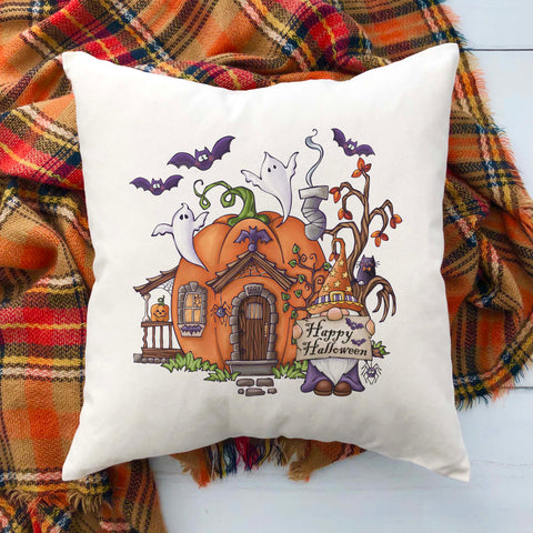 Happy Halloween Gnome Pillow Cover