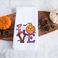 Love Pumpkin Halloween Kitchen Tea Towel