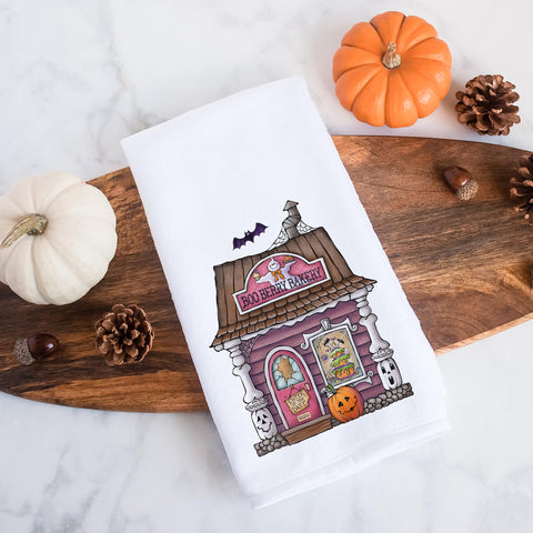 Boo Berry Bakery Halloween Kitchen Tea Towel