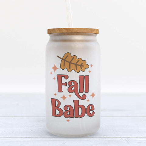 Fall Babe Frosted Glass Can Tumbler