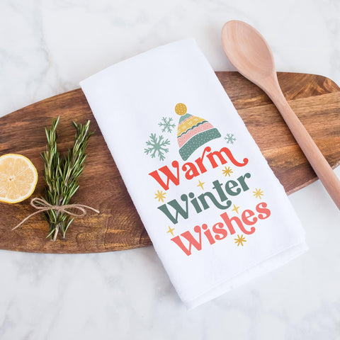 Warm Winter Wishes Christmas Kitchen Towel