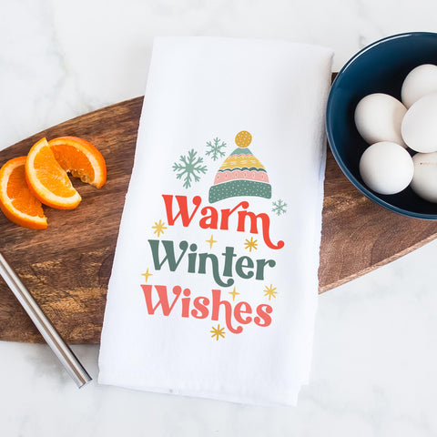 Warm Winter Wishes Christmas Kitchen Towel