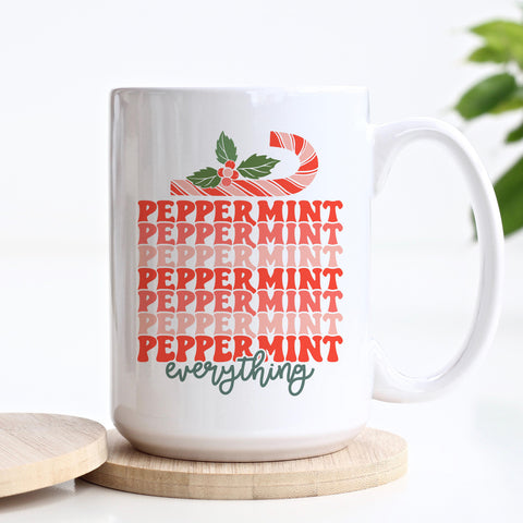 Peppermint Everything Christmas Ceramic Mug