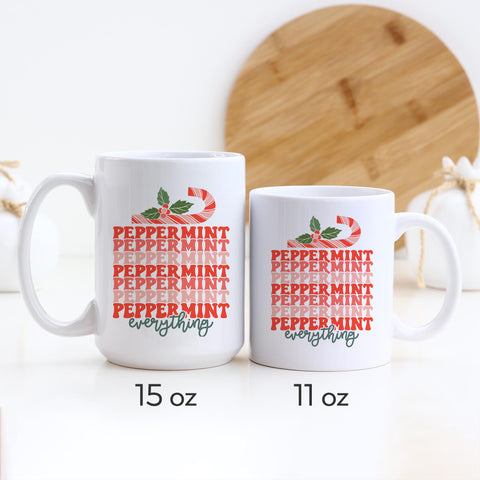 Peppermint Everything Christmas Ceramic Mug