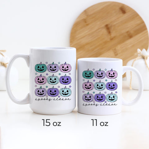 Spooky Season, Purple Pumpkin, Halloween Ceramic Mug