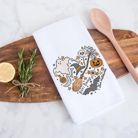 I Love Halloween Kitchen Tea Towel