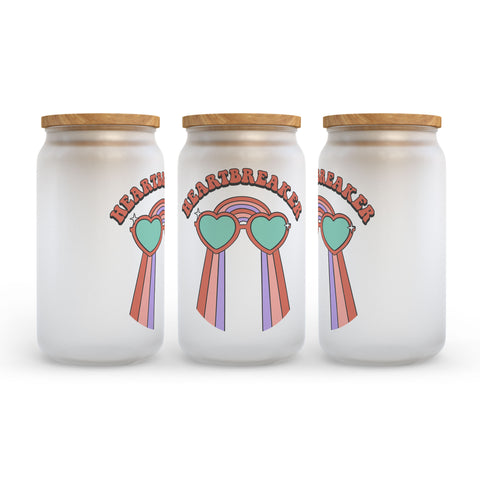 Heartbreaker Valentine's Day Frosted Glass Can Tumbler