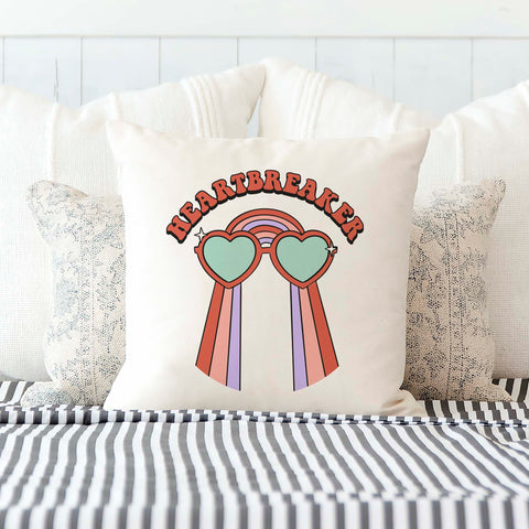 Heartbreaker Retro Valentine's Day Pillow Cover