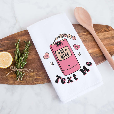 Text Me Valentine's Day Kitchen Towel