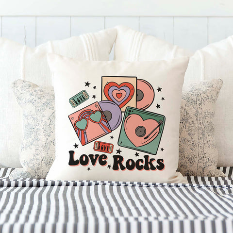 Love Rocks Valentine's Day Pillow Cover