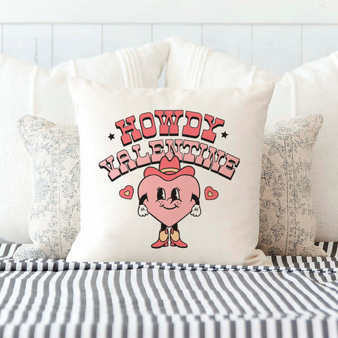 Howdy Valentine Pillow Cover