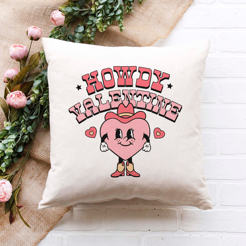 Howdy Valentine Pillow Cover