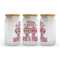 All You Need is Love and Pizza Valentine's Day Frosted Glass Can Tumbler