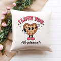 I Love You to Pizzas Valentine's Day Pillow Cover