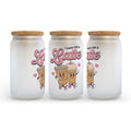 I Love You a Latte Valentine's Day Frosted Glass Can Tumbler