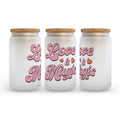 Love is Magic Valentine's Day Frosted Glass Can Tumbler