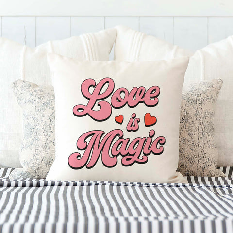 Love is Magic Valentine's Day Pillow Cover