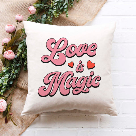 Love is Magic Valentine's Day Pillow Cover