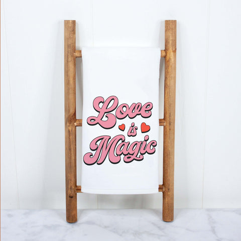 Love is Magic Valentine's Day Kitchen Towel