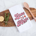 Love is Magic Valentine's Day Kitchen Towel