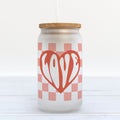 Love Valentine's Day Frosted Glass Can Tumbler