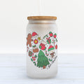 Christmas Frosted Glass Can Tumbler